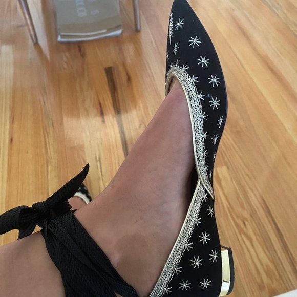 AQUAZURRA BLISS BALLET FLATS BLACK - Picture 2 of 7